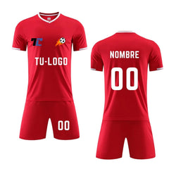 Design Jerseys of Football Rhombus Red