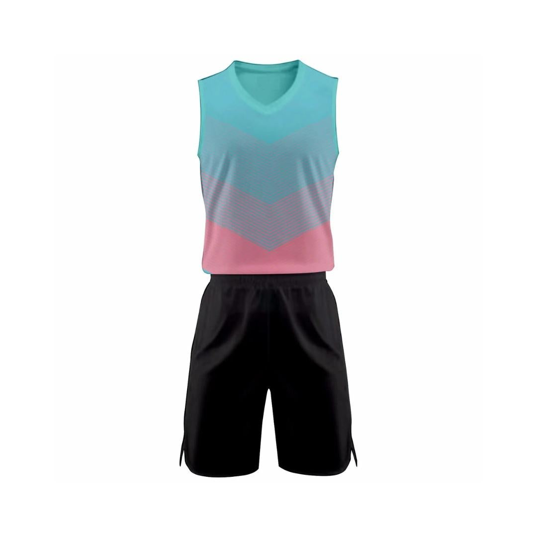 Design Jerseys Basketball Chuk Blue-pink