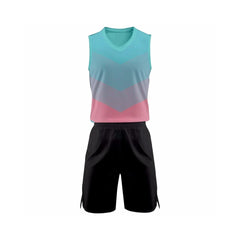 Design Jerseys Basketball Chuk Blue-pink